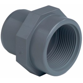 PVC-U pagarināts uzmavas adapteris gluds / iekšējais vītne EFFAST 90 x 4”