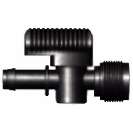 PP vārsts šļūtenes aste / ārējā vītne 16 mm x ¾”