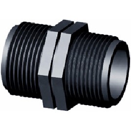PP nipple male threaded / male threaded 1” PP nipple male threaded / male threaded 1”