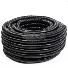 Elastīga rievota šļūtene melna, 50mm