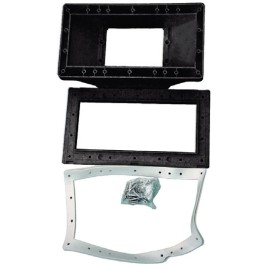 Melns plats komplekts sienas skimmeram, 295 x 124mm