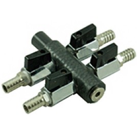 6 virzienu pastiprināts kolektors (1x18mm -> 6x9mm) 6 virzienu pastiprināts kolektors (1x18mm -> 6x9mm)